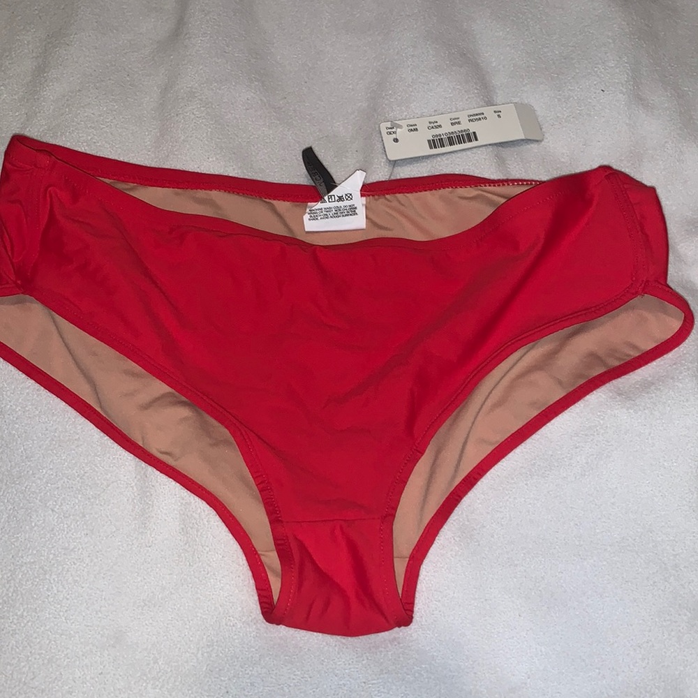 🆕 new size small J Crew red swimwear swimsuit bikini bottom